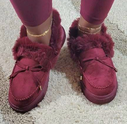 "Kirrie" Burgundy Cozy Loafer