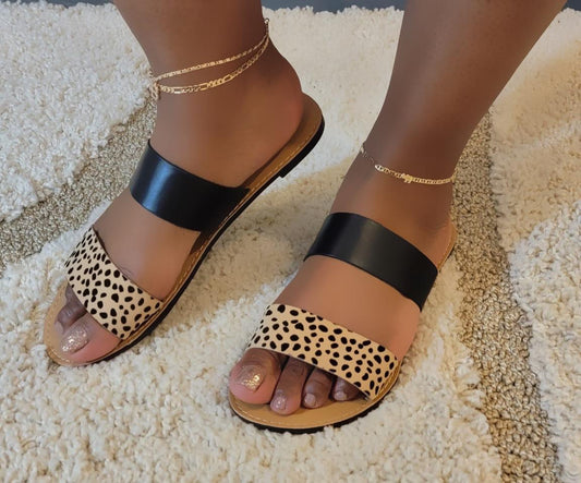 "Shay" Leopard Sandal